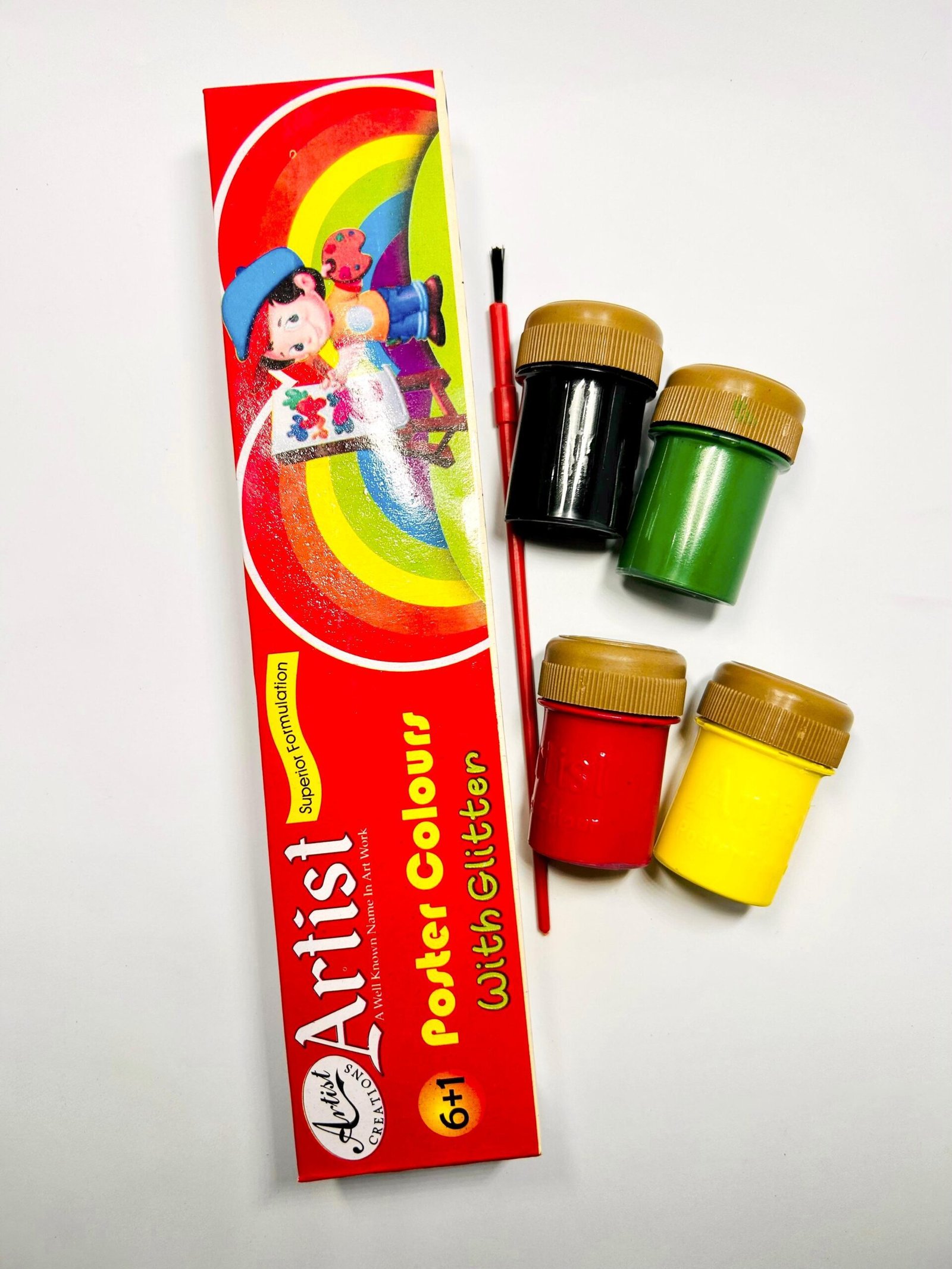 Artist Poster Colors with glitter-Medium-Set of 6