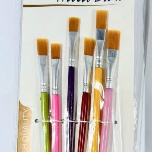 Flat Paint Brushes-Pack of 6