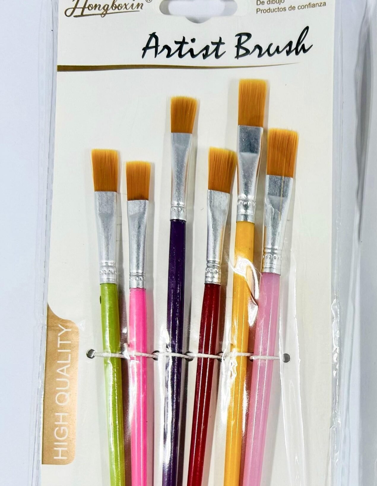 Flat Paint Brushes-Pack of 6