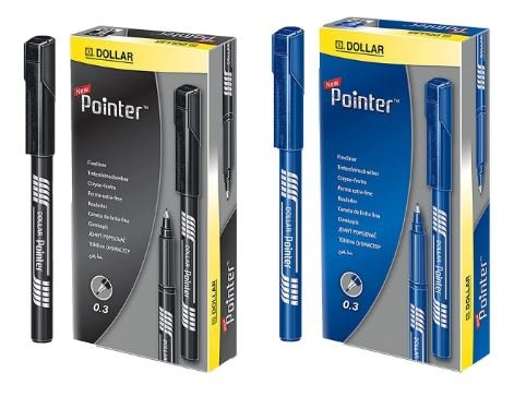 Dollar Pointer Fineliner 0.3mm - Pack of 10