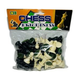 Plastic Chess Pieces Set (Fine Quality) with Chess Paper