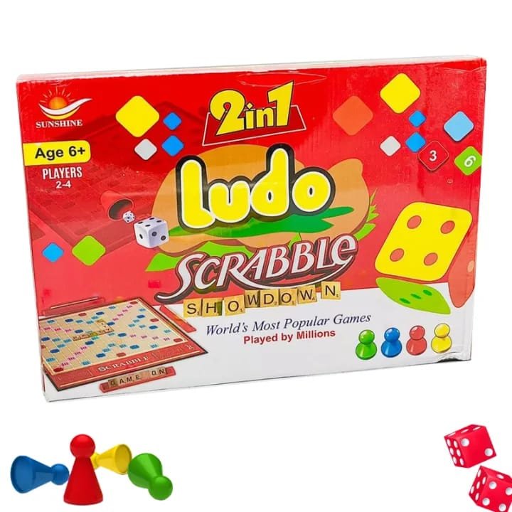Ludo & Scrabble Showdown 2-in-1 Board Game Set