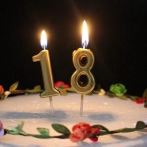 Number Birthday Cake Candles (Silver/Golden/Multi Color)