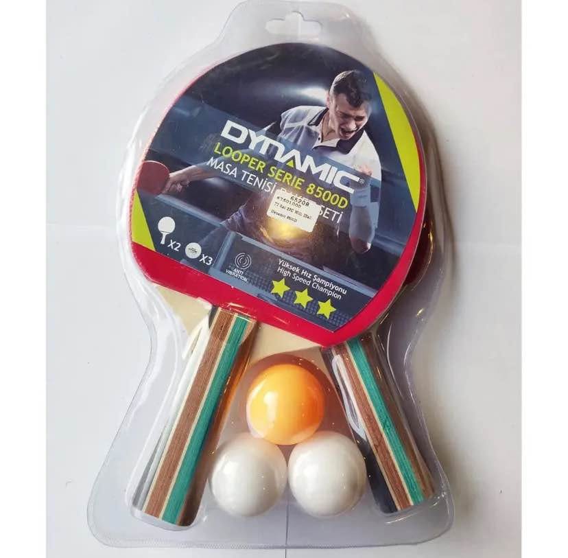 Table Tennis Racket Set with Balls - 1set