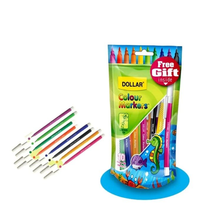 Dollar Color Markers 10-Pack, Assorted Pouch