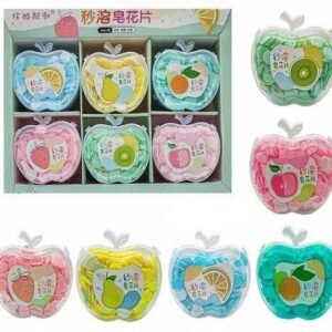 Pocket Paper Soap Flakes in Apple Container