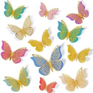 Room Decor 3D Butterfly Stickers for Wall-1pack